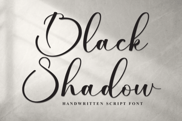 Black Shadow: The Handwritten Script Font That Adds Quiet Confidence to Your Designs
