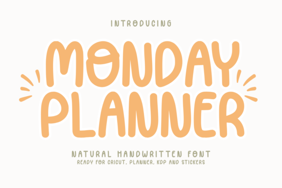 Monday Planner Font