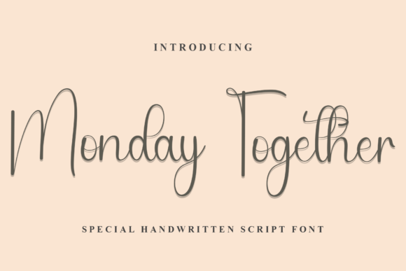 Monday Together: Elegant Script Font for Handwritten Charm