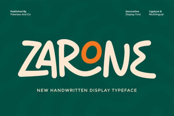 Zarone: A Handwritten Display Font with Purpose and Personality